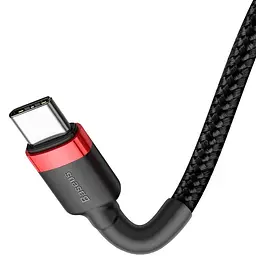 Дата кабель Baseus Cafule USB to Type-C Cable 3A (1m) (CATKLF-B) Червоний / Чорний - мініатюра 2