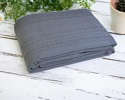 Турецьке вафельне покривало First Choice Sole 220x240 см Anthracite - мініатюра 4