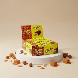 Батончик Vegan Bar БЛОК 12*50 грам - фундук-карамель FitWin vit0003645 - мініатюра 2