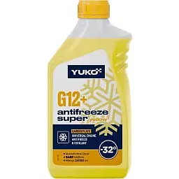 Антифриз YUKO Super G12+ жовтий -32°C 1л 4823110404447 - мініатюра 2