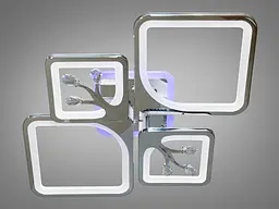 Сучасна стельова LED-люстра Diasha 8157/2+2HR LED 3color dimmer, 83W, 4565 lm, димер - мініатюра 3