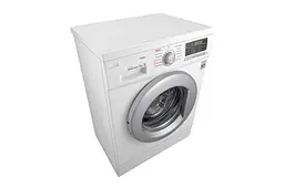 Пральна машина LG з фронтальним завантаженням F1296HDS1, 7кг, 1200, A+++, Пар, глибина 44см, Дисплей, Інвертор, Білий (F1296HDS1) - мініатюра 6