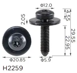 Гвинт з шайбою Volkswagen, Audi, Skoda, Seat (N90993603, 19301) (H2259)
