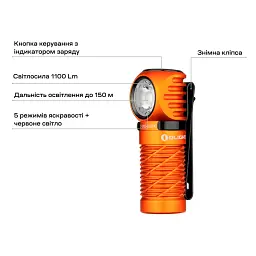 Ліхтар Olight Perun 2 Mini. Orange - мініатюра 9