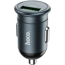 Автомобільний зарядний пристрій Hoco Z43 Mighty QC3.0 USB-A Metal Gray (761194) [151283] - мініатюра 2
