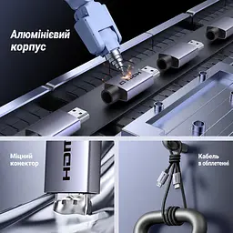 Кабель HDMI UGREEN HD171 2.1 8K 60 Гц 8 м чорний (25913) - мініатюра 7