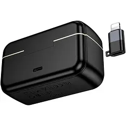 Мікрофонна радіосистема Hoco L22 Bright Lightning/USB-C Black (6942007663151) [158613] - мініатюра 3