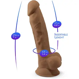 Фалоімітатор SilexD Johnny Caramel (MODEL 1 Size 7in) - мініатюра 6