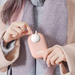 Портативний ЗП Power Bank GXZ-N705 2in1 з обігрівачем для рук 10000 mAh Pink / Rabbit - мініатюра 6