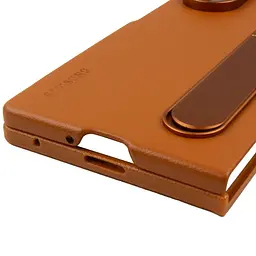 Шкіряний чохол Leather Case (AAA) with stand для Samsung Galaxy Z Fold7 Tan - мініатюра 5