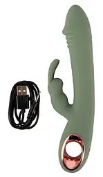 Вібратор-кролик You2Toys Slim Rabbit Olive, 21.4 см (зелений) - мініатюра 7