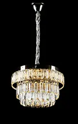 Хромована кришталева світлодіодна люстра Splendid Ray L2211/400/4+LED (CR), 40 см на 4 лампи E14 з LED-підсвічуванням - мініатюра 3