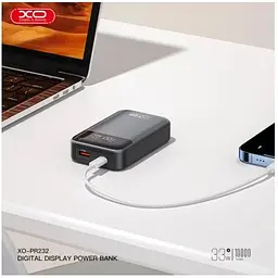 Універсальна мобільна батарея XO PR232 10000 mAh PD 30W + PPS 33W чорний - мініатюра 7