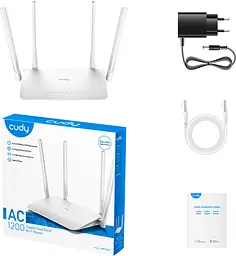 Маршрутизатор Cudy WR1300, AC1200 Gigabit Wi-Fi Mesh Router - мініатюра 4