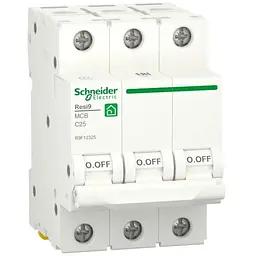 Автоматичний вимикач Schneider Electric RESI9 6kA 3P 25A C (R9F12325)