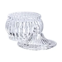 Цукорниця скляна Glass Jay з кришкою у східному стилі, strips Yiwu HP-YH-2 - мініатюра 3