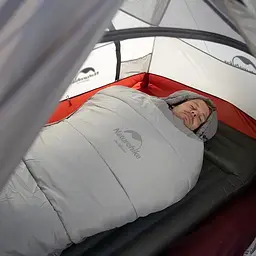 Туристичний спальний мішок-кокон Naturehike P400 (до -18C) Сірий - мініатюра 4