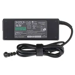 Блок живлення для ноутбука SONY 19.5V, 4.7A, 90W, 6.5x4.4-PIN, 3hole, L-подібний роз'єм, black (без кабеля)