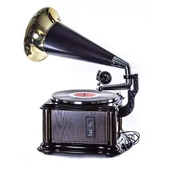 Ретро програвач і радіо Daklin Лондон (вініл/USB/FM/CD) натуральний дуб (RP-013B) Грамофон - мініатюра 3