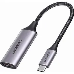 Перехідник Ugreen USB2.0 Type C to HDMI V2.0 4K60Hz 10cm CM297 gray (70444)