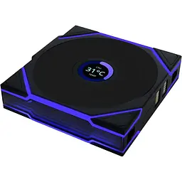 Комплект вентиляторів Lian Li UNI Fan TL WIRELESS LCD 120-3 (G99.12TLLCD1W3B.00) Black - мініатюра 5