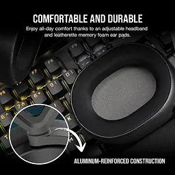Навушники бездротові Corsair HS65 Wireless (CA-9011285) чорні - мініатюра 7