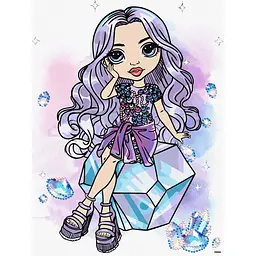 Картина за номерами зі стразами Rainbow High. Violet KHO1339, 30х40 см