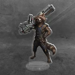 Акрилова колекційна фігурка Вартові Галактики Єнот Ракета Rocket Raccoon 15 см - мініатюра 2