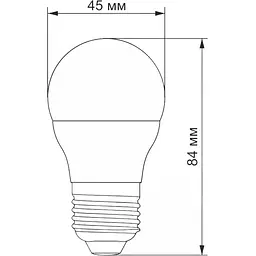 LED лампа Titanum G45 6W E27 3000K (TLG4506273) - мініатюра 3