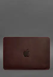 Шкіряний чохол BlankNote для MacBook 14 дюйм Бордовий Crazy Horse - мініатюра 3