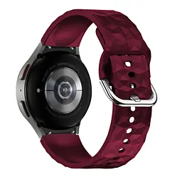 Браслет Diamond для Samsung Galaxy Watch 4 - темно-червоний ширина кріплення 20мм силікон Watchbands (W28-7WB21134651) - мініатюра 2
