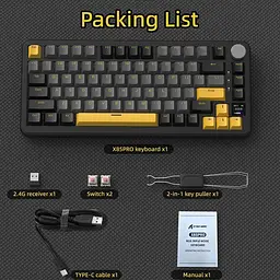 Клавіатура Attack Shark X85 Pro RGB Linear Blueberry Switch Wireless Starry Black (AS-6972792470368-SB-UA) [166731] - мініатюра 9