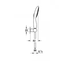 Душовий гарнітур Grohe Power & Soul 27742000, Хром - мініатюра 2