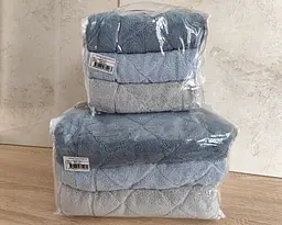 Набір турецьких махрових рушників Cestepe MicroCotton Premium 3 штуки 50x90 + 3 штуки 70х140 Eva 1 щільність 600 г/м2 - мініатюра 6
