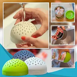 Друшляк силіконовий портативний фільтр для консервних банок, Kitchen Master Салатовий 87269 - мініатюра 5