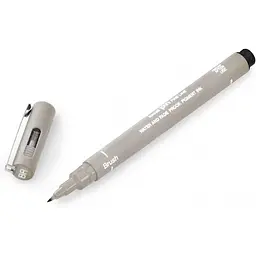 Лайнер-пензель Uni Pin Brush Fine Line світло-сірий 2 мм (PINBR-200(S) LIGHT GREY) - мініатюра 3