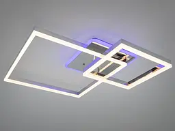 Стельова LED люстра хром 84 Вт 14 квадратів пульт - мініатюра 3