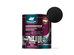 Емаль антикорозійна КОРАБЕЛЬНА чорний 0.75кг молоткова HAMMERPROF ENAMEL 101