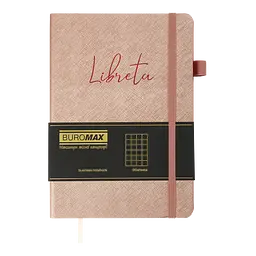 Блокнот діловий Buromax Libreta А5 96 арк. в клітинку обкладинка штучна шкіра бежевий (BM.295117-28) - мініатюра 2