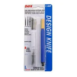 Ніж макетний Dafa змінні леза 8 шт та 4 насадки 94160C604P