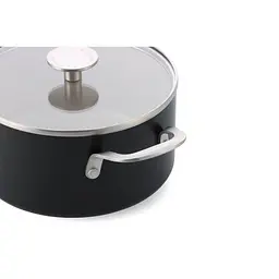 Сотейник з кришкою KitchenAid АС, 28 см, 4,28 л, з керам покриттям, матовий чорний (CC010431-001) - мініатюра 3