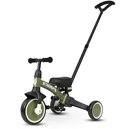 Велосипед з ручкою - біговел Stager 3 в 1 Dark Green