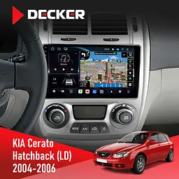 Штатна магнітола KIA Cerato 2004-2006 Climate Decker D9-011 4x64, DSP, 4G, 360 Decker (НФ-00005848)