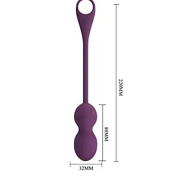 Віброяйце Pretty Love Elvira Balls Dark Purple - мініатюра 7