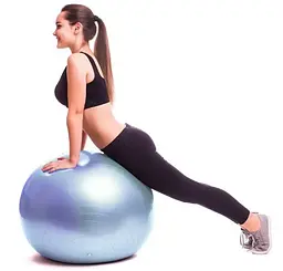 М'яч для фітнесу (фітбол) PowerPlay 4001 Ø75 cm Gymball Sky Blue + помпа (PP_4001_75_Sky_Blue) - мініатюра 7