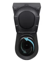 Унітаз підлоговий Qtap Robin Ultra Quiet з сидінням Slim Duroplast/ Soft-close/ Quick Release QT13226083AMB - мініатюра 5