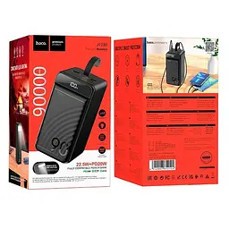 Портативна батарея - зовнішній АКБ Hoco J123D 90000mAh Element power bank with digital display чорний - мініатюра 8