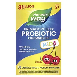 Пробіотики та пребіотики Primadophilus Kids 3 Billion CFU, 30 жувальних таблеток Вишня Nature's Way vit0003436