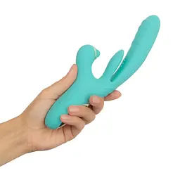 Вібратор-кролик із вагінальним відростком Good Vibes Only - Lisa Thrusting Rabbit Vibrator with G-Spot Stimulator - мініатюра 7