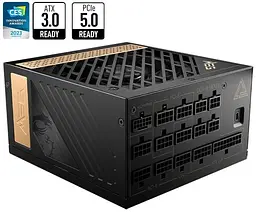 Блок живлення MSI MEG Ai1300P 1300W PCIE5 80+ Titanium (MEG Ai1300P PCIE5) Б/в